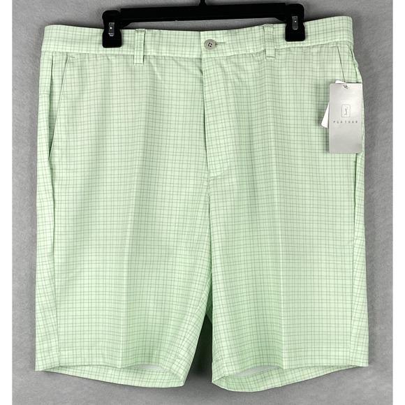 PGA Tour Men's 36W Shorts Moisture Wicking Stretch Flat Front Easy Care NEW - Picture 2 of 9